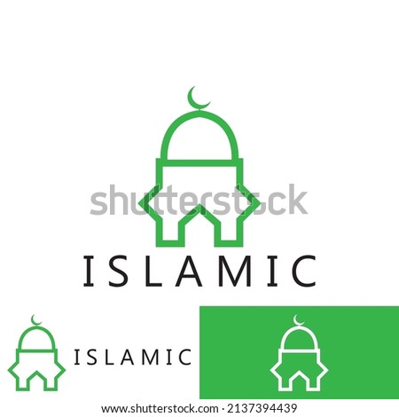 islamic icon vector illustration template design
