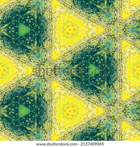 kaleidoscope background combinations of green and yellow colors form an abstract pattern