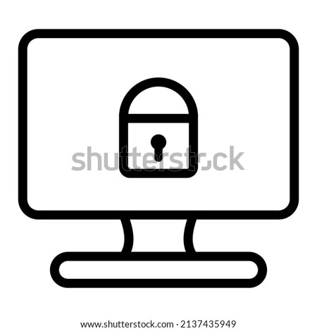 security icon design, vector illustration with line style, best used for banner or web application