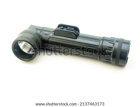 Green angle  army torch on white background