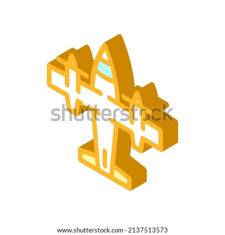 plane aircraft isometric icon vector. plane aircraft sign. isolated symbol illustration