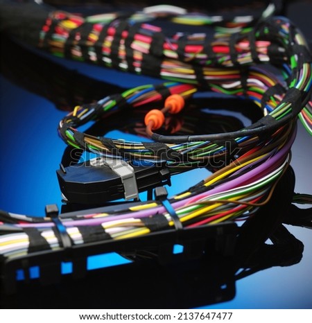 compex wiring harness for car building industry Royalty-Free Stock Photo #2137647477