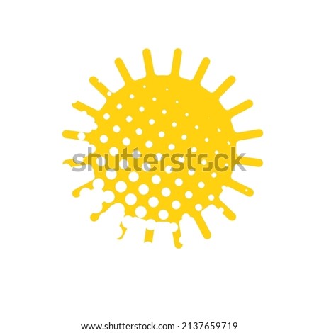 Simple sun. Flat design. Vector illustration