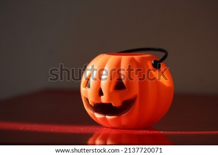 Halloween trick or treat pumpkin bucket