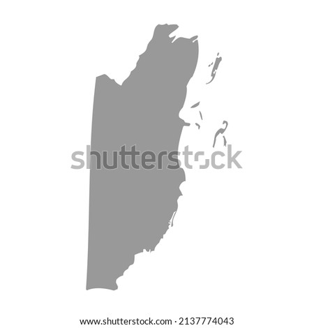Belize vector country map silhouette Royalty-Free Stock Photo #2137774043