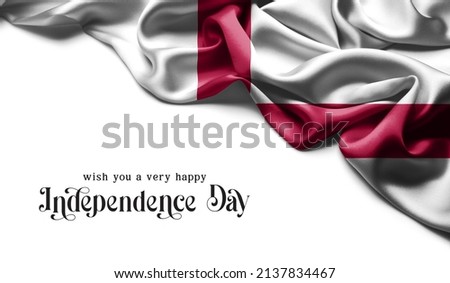 England flag Celebrating Independence Day. Abstract waving flag on gray background