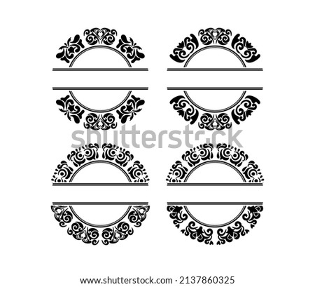 Hand drawn decorative curls and swirls. A collection of vintage vector design elements. Ink illustration.
