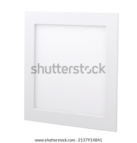 powerful square recessed LED lamp for mounting on the ceiling without a logo on a white isolated background