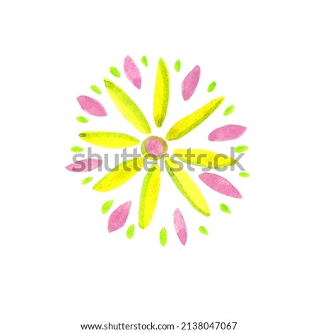 watercolour floral set , delicate flowers, yellow, blue and pink flowers, isolated