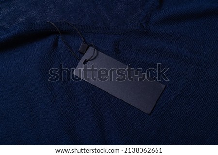 Blue Clothing Tag, Fabric Label, 