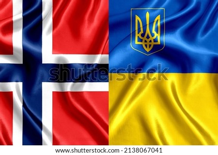 Flag of Norway and Ukraine