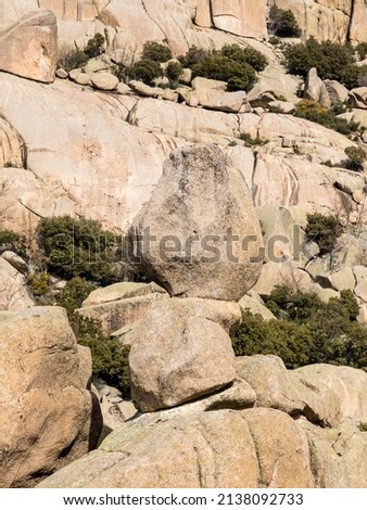 natural park formed by granite rocks called La Pedriza in the Sierra de Guadarrama, Madrid, Spain