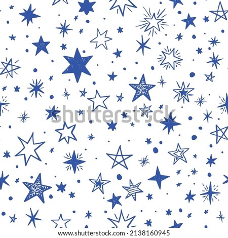 blue color star patterns on white background, vector