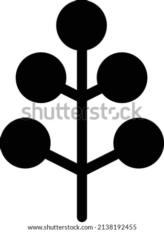 Tree icon vector glyph symbol for nature, ecology and environment in a flat color illustration