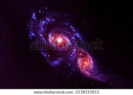 Beautiful spiral galaxy. Elements of this image furnished by NASA. High quality photo