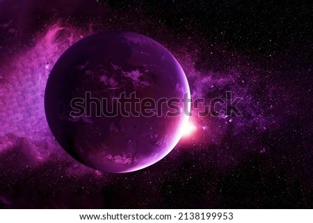 Exoplanet in deep space. Elements of this image furnished by NASA. High quality photo