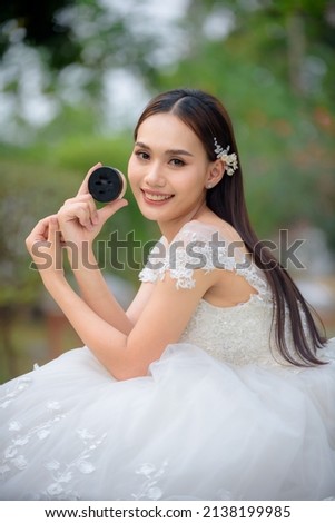 Thai girl with white dress, Thailand fashion