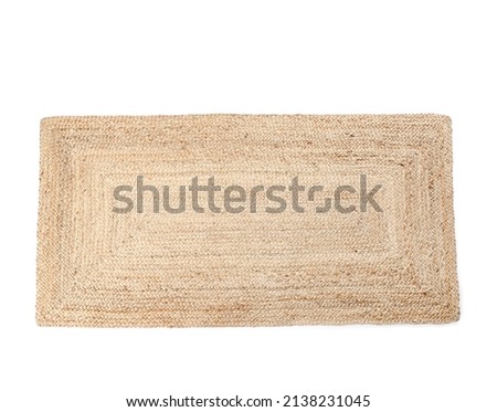 Wicker carpet on white background Royalty-Free Stock Photo #2138231045