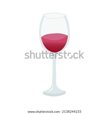 Illustration of red wine in a glass