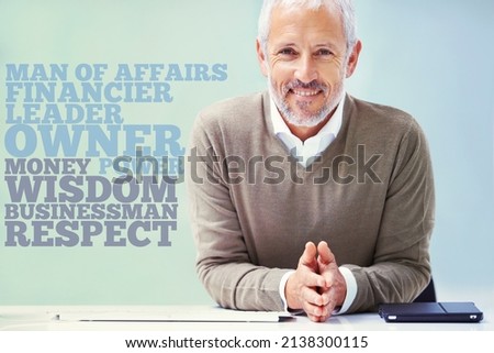 Lets get down to business. Portrait of a mature businessman sitting at his desk.