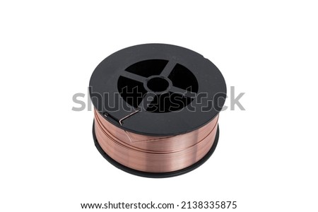 Welding Wire.  on a white background Royalty-Free Stock Photo #2138335875