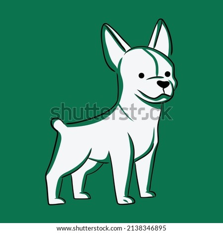Cute Pet dachshund dog Illustration in minimal style.
