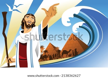 Abstract background - out of the Jews from Egypt, vector