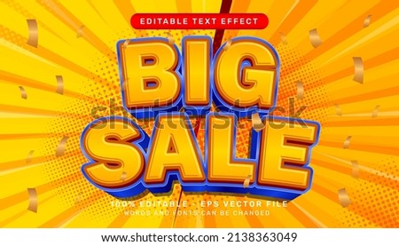 big sale 3d text effect and editable text effect Royalty-Free Stock Photo #2138363049