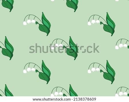flower cartoon character seamless pattern on green background.