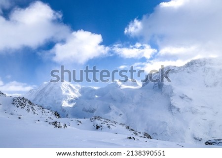 Beautiful landscape from the swiss alps in Zermatt