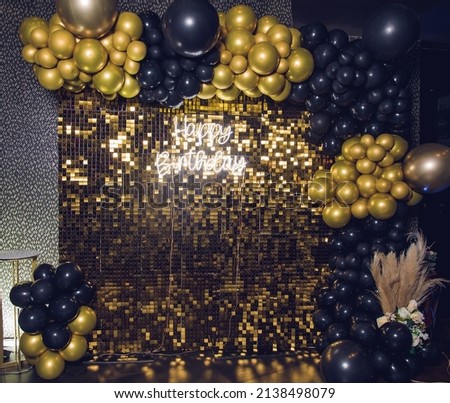happy birthday background decor with ballons