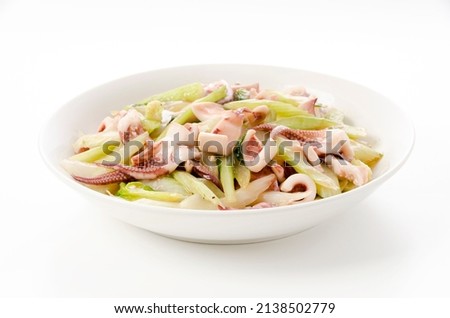 Stir-fried Japanese flying squid and celery