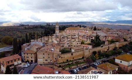 Village of San Quirico d Orcia in Tuscany Italy - travel photography Royalty-Free Stock Photo #2138511987