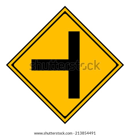 Caution Sign Road on isolated background