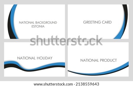 National Estonia background. A set of blanks for texts