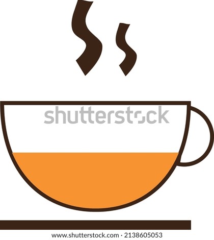 simple transparent cup with coffee