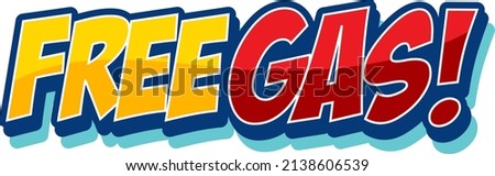 Free gas cartoon word logo design illustration