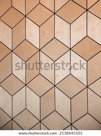 3d wooden graphic resource. there are many voluminous cubes on the vertical wall background. free space	
