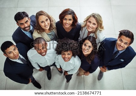 The core of business is a hardworking team. Portrait of a diverse group of businesspeople standing together in an office. Royalty-Free Stock Photo #2138674771