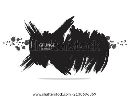 Grunge splash banner, black and white Grunge Texture with distressed effect.