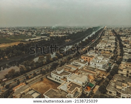 Drone shot of Gujranwala City, Pakistan
