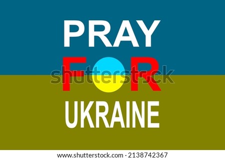 Ukraine flag. Pray for Ukraine. Ukraine flag in front of dark sky. Flag of Ukraine. Stop War. No War.