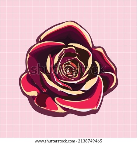 Red rose flowers realistic. Delicate flower Rose. Isolated vector illustration.
