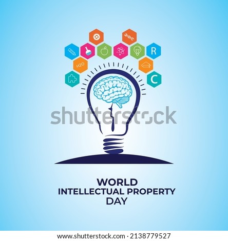 World Intellectual Property Day. Patent Rights Concept. Template for background, banner, card, poster. vector illustration. Royalty-Free Stock Photo #2138779527