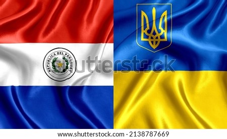 Flag of Paraguay and Ukraine