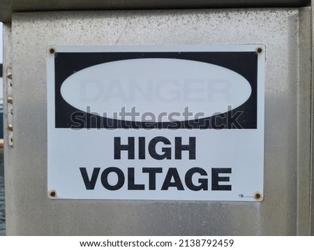 A sign indicating that there is danger high voltage.