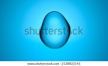 Water drop background. Blue liquid drop of pure water on an empty background. Royalty-Free Stock Photo #2138822141