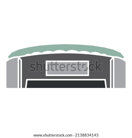 Isolated build covered stadium vector illustration