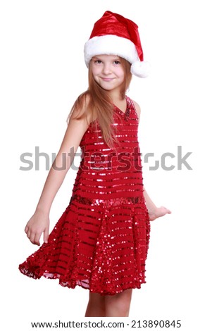 Portrait of adorable young model posing on camera with lovely christmas decoration on Beauty and Fashion theme