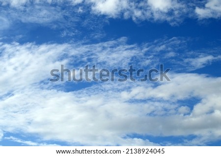 Outdoor photography of blue sky with white clouds background